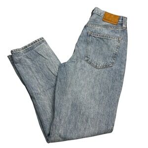 Denim Forum The BF High Rise Loose Jeans Womens Size 25x29 Blue Light Wash